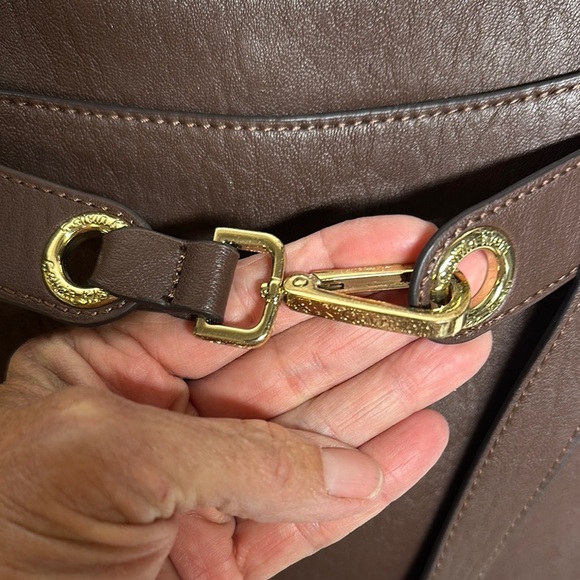 Calvin Klein Brown Shoulder Bag with Hobo Silhouette - Picture 14 of 16
